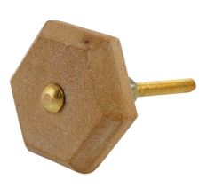 Brown Hexagon stone Cabinet knobs